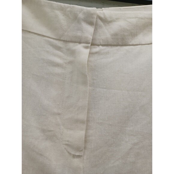 C EST 1946 Ankle Pants Linen Blend Women's Sz 12 White Classic - Picture 2 of 13